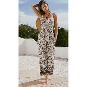 Anthropologie Jumpsuit Women Brown Motif The Piper Bandeau Cutout Size XXS NWT